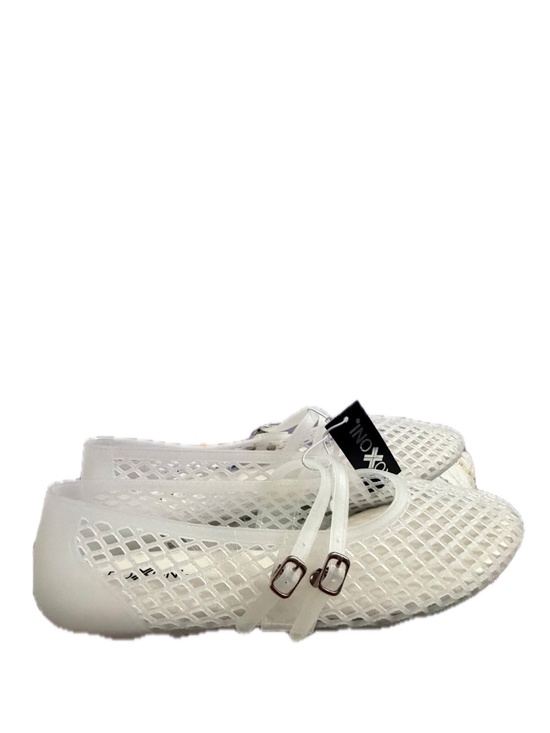 Roxoni Shoes - NWT ROXONI ROUND TOE DOUBLE BUCKLE WHITE MARY JANE JELLY FLATS SIZE 9